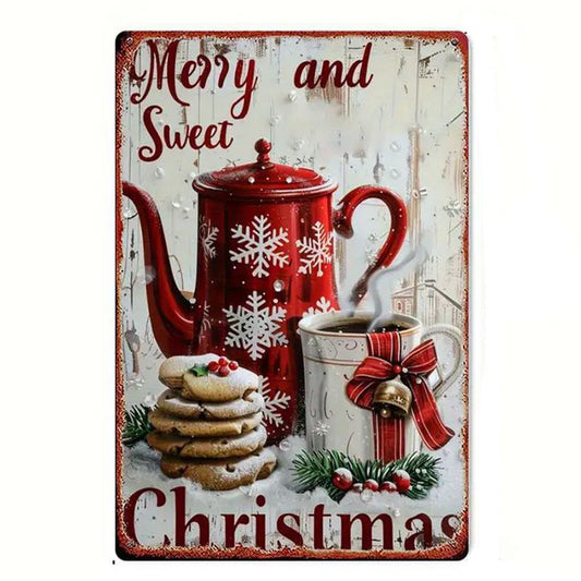 Metallschild Christmastime 20x30 cm