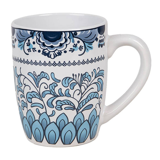 Tasse weiß-blau, Keramik
