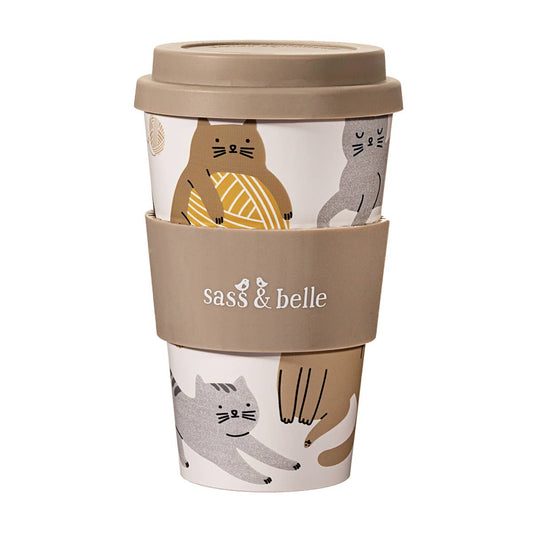 Sass & Belle Cats Travel Becher