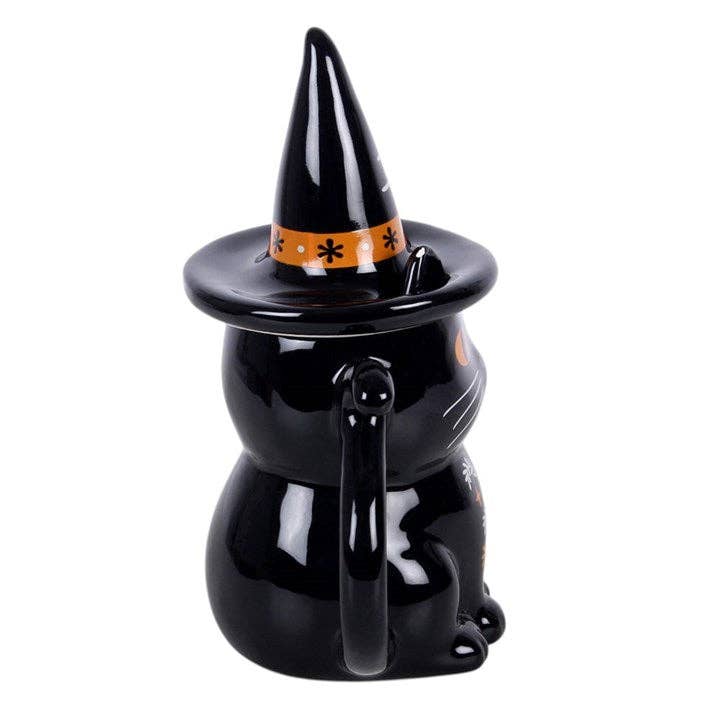 Frightful Folk Becher mit Deckel „Schwarze Katze”