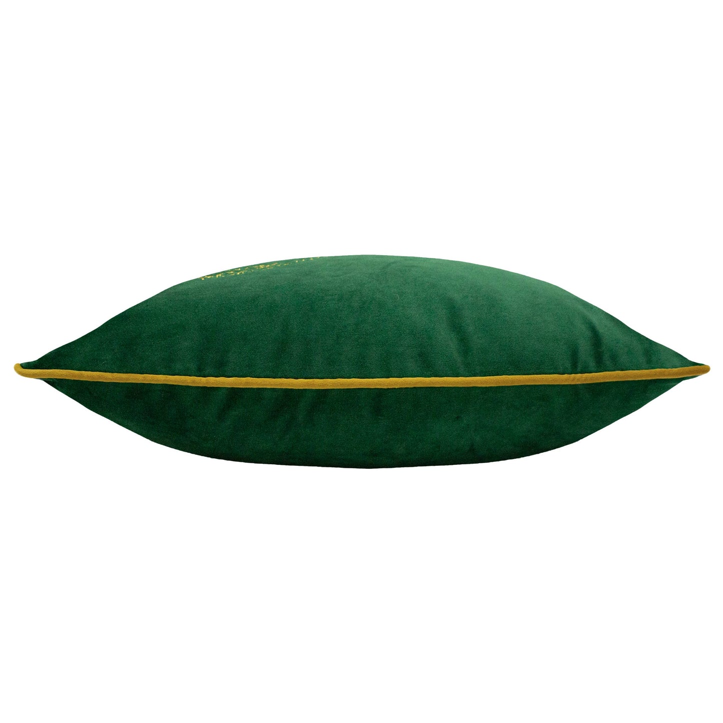Samtkissen mit gesticktem Hirschmotiv Smaragd/Gold