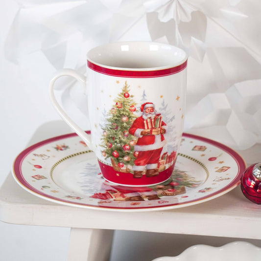 Porzellanbecher Happy Santa