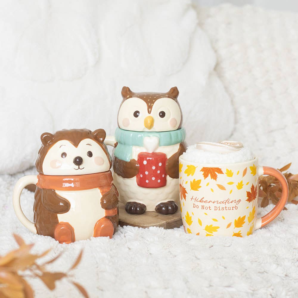 Oliver Eule – Tasse mit Deckel, Herbst