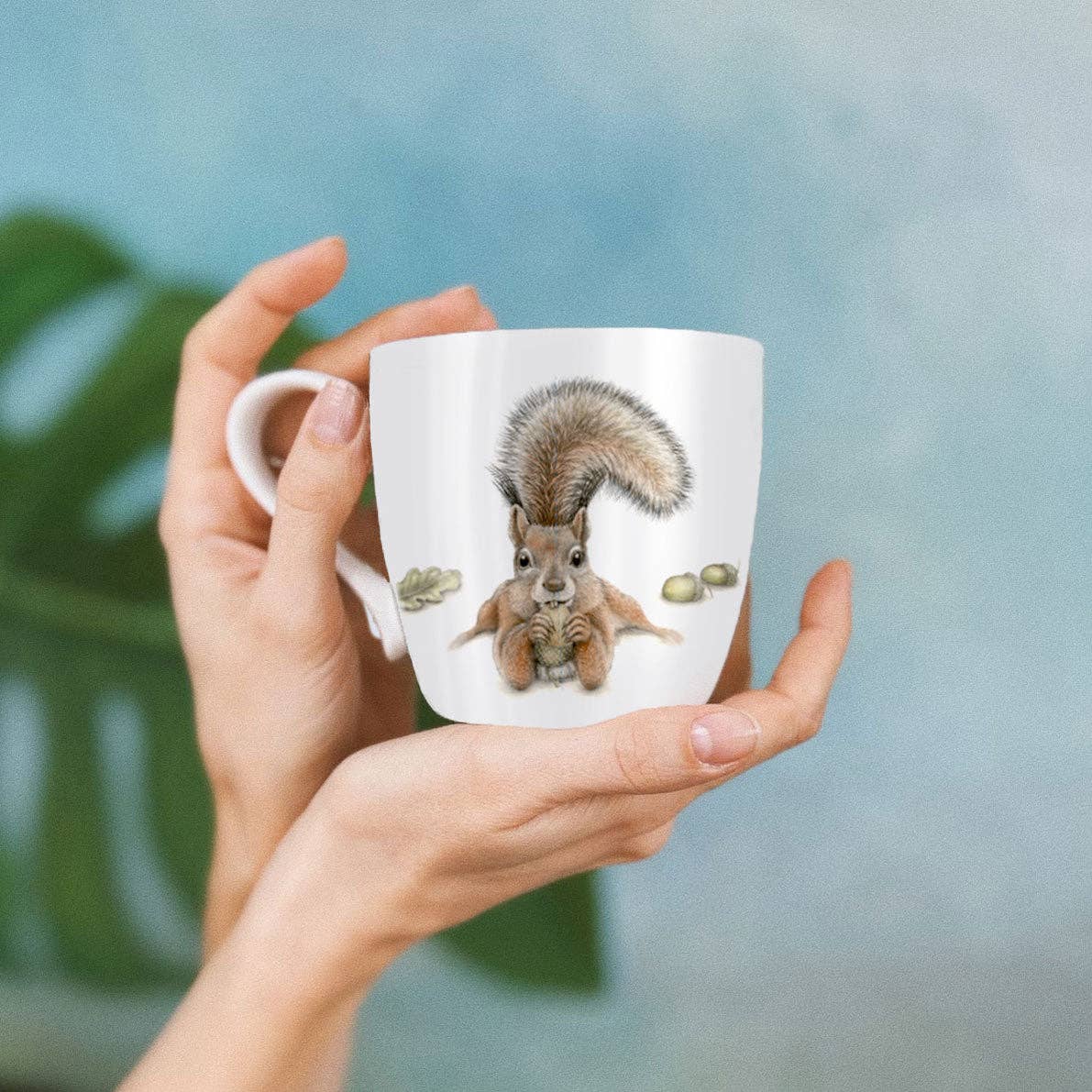 Pozellan Becher Squirrel Sebastion