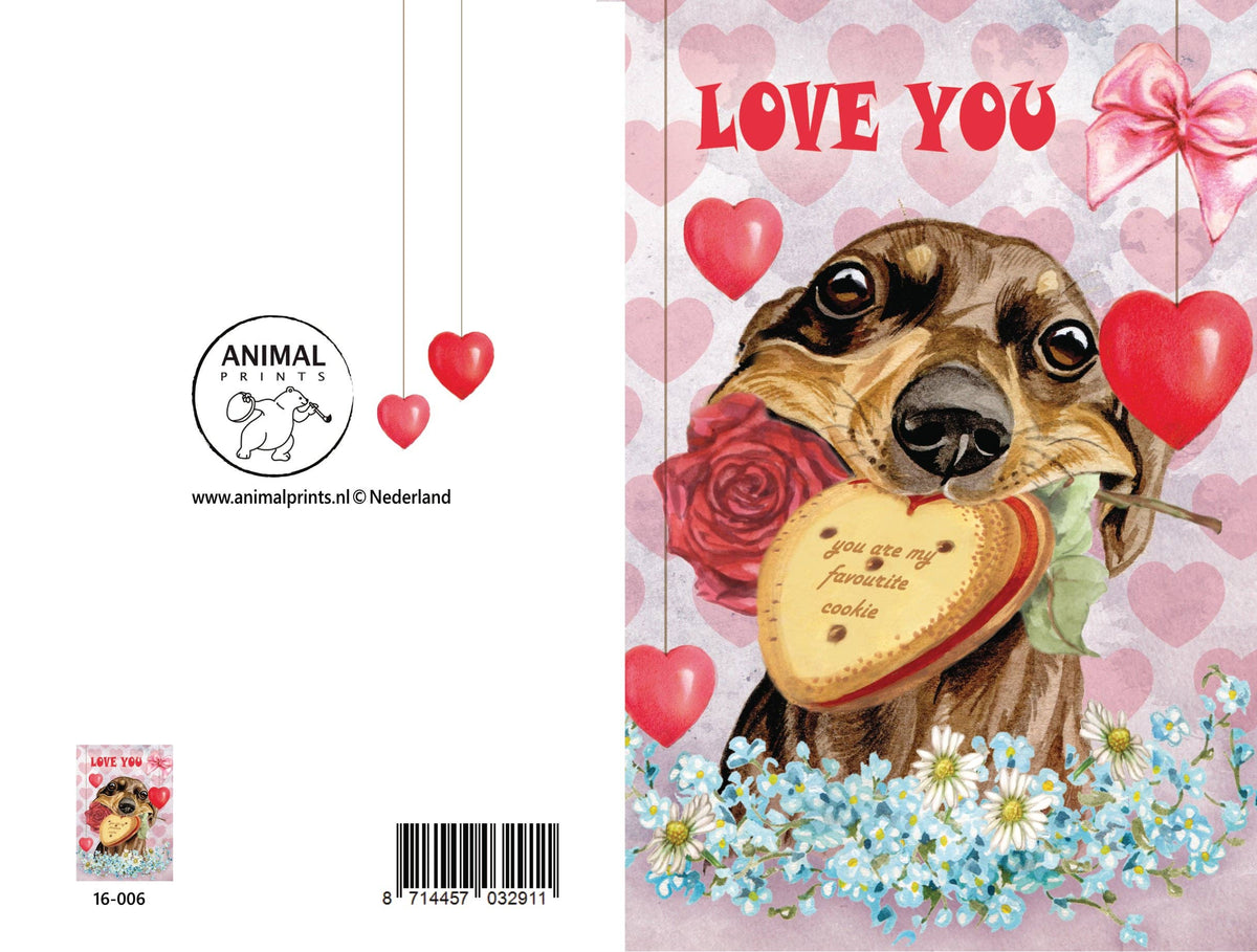 Stehende Klappkarte Thema - Love You