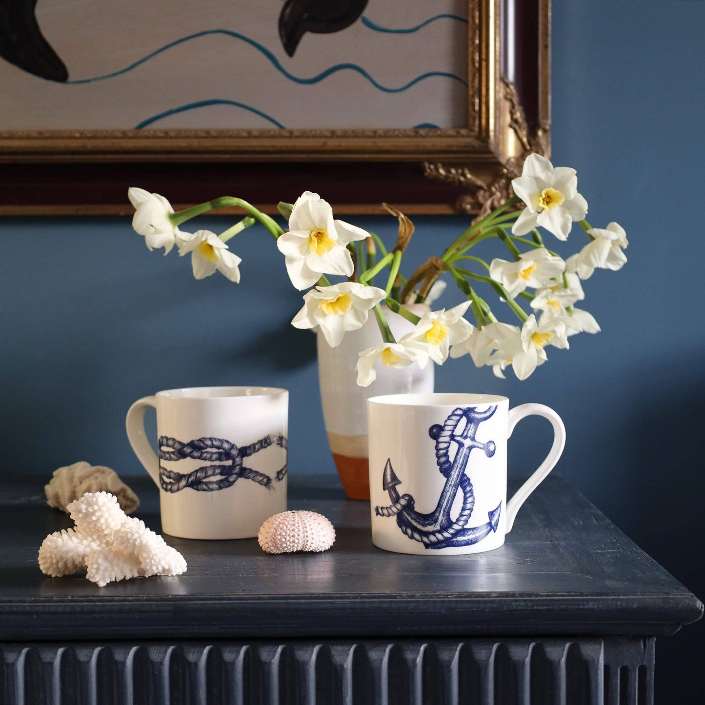 Tasse mit Anker-Motiv Bone China