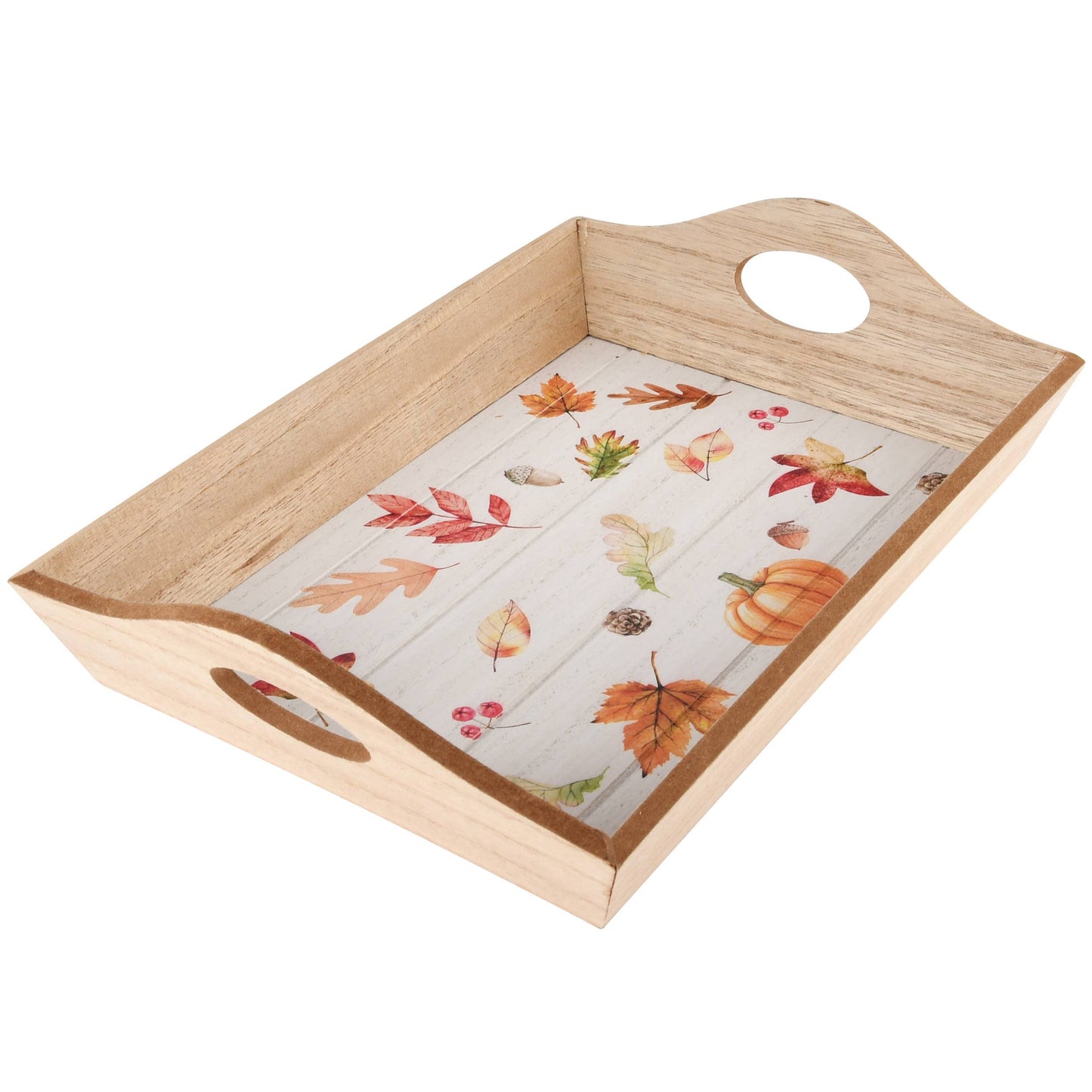 Serviertablett mit Herbstblätter