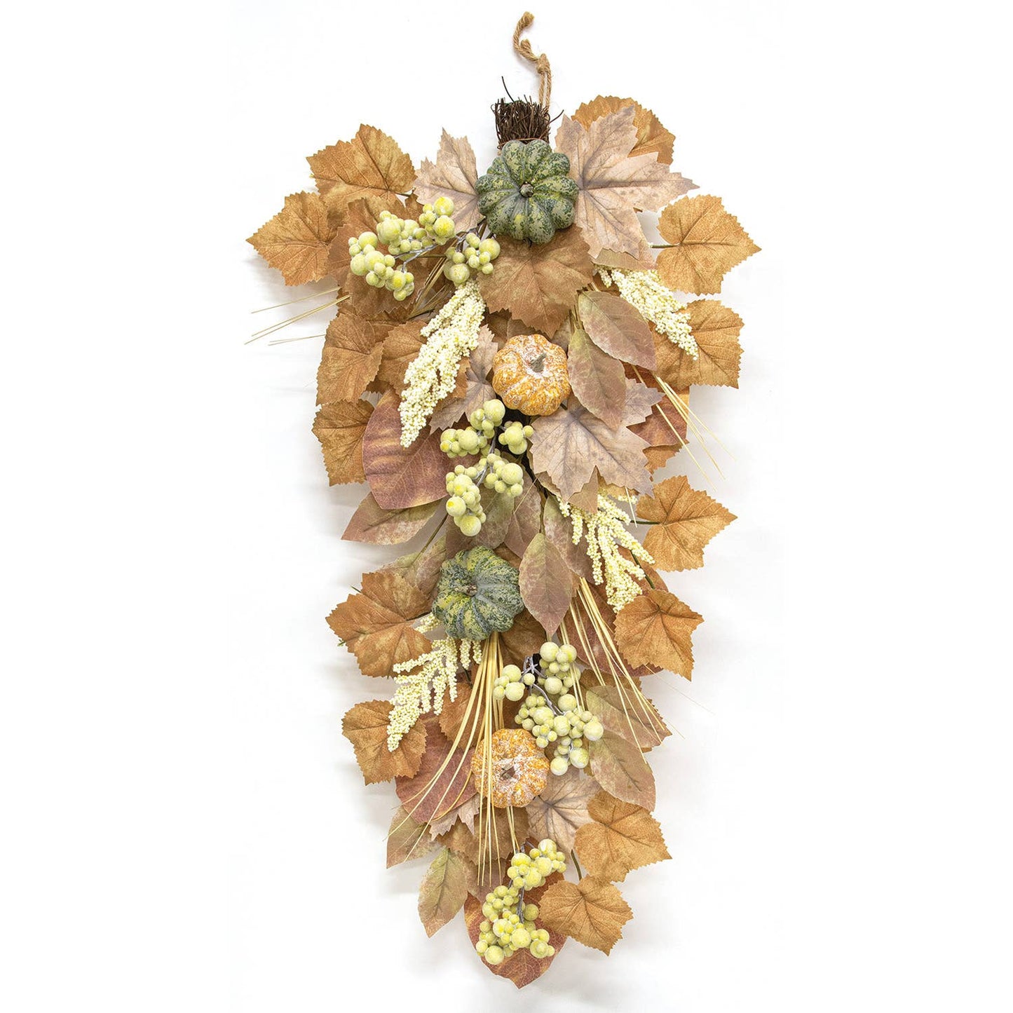 Tropfenform mit windgewaschenem Herbstlaub, 70 cm