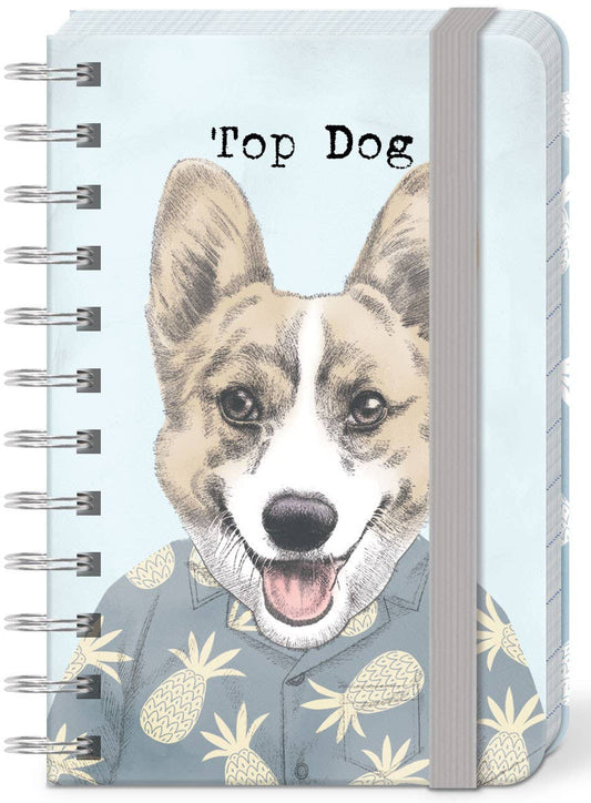Notizbuch und Gummiband im Taschenformat - Top Dog