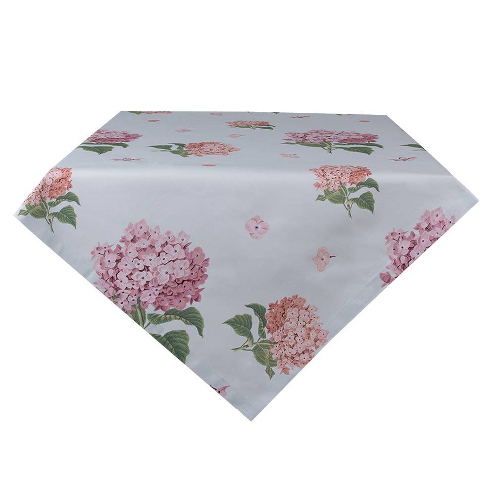 Tischdecke 150x150 cm Blau-Rosa Hortensie