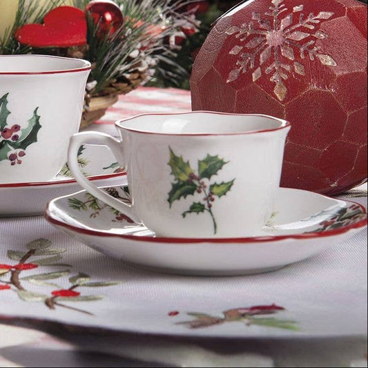 VINTAGE XMAS SET 2 TÄSSCHEN 100ML M/UNTERTASSE