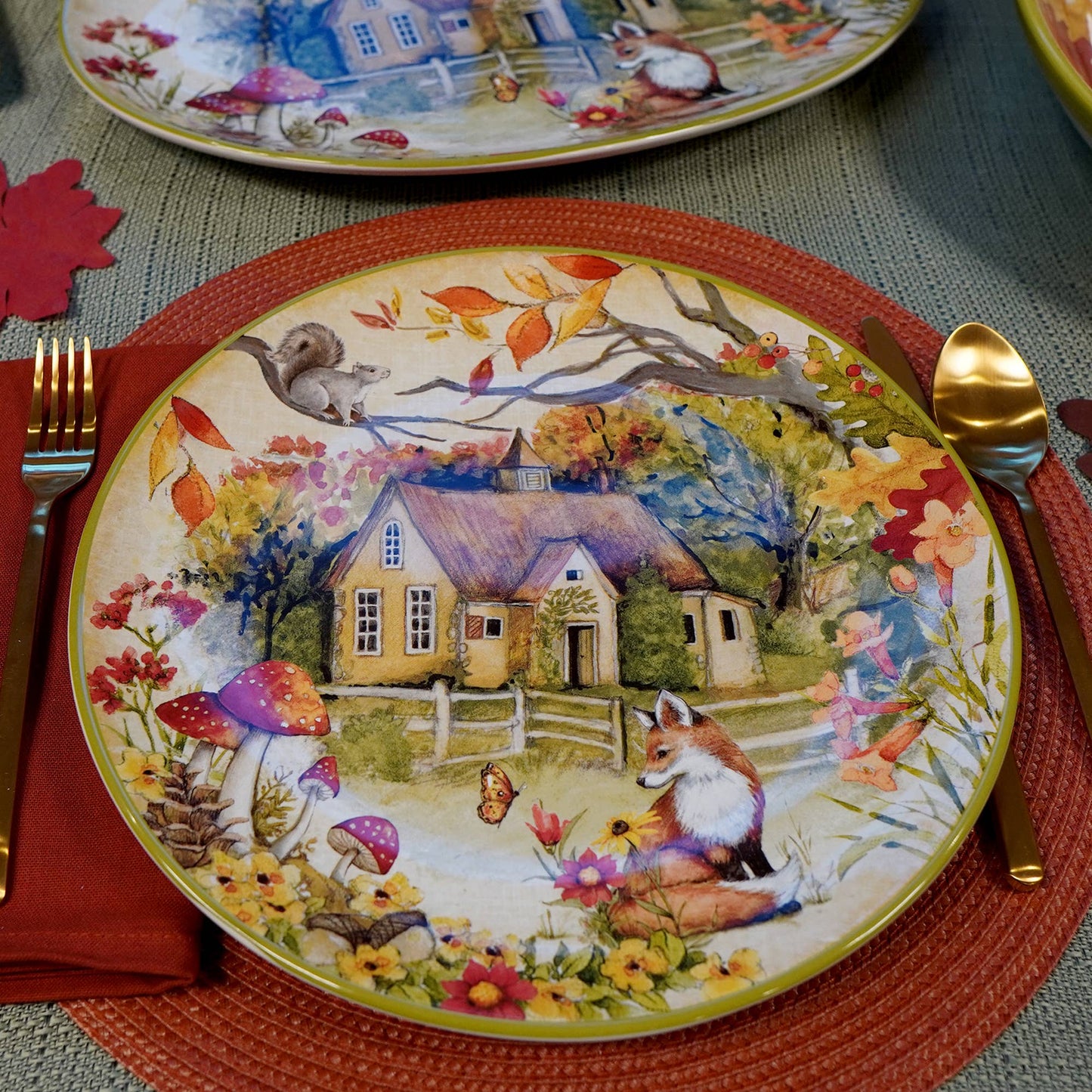 Woodland Critters Herbst-Teller 4er Set