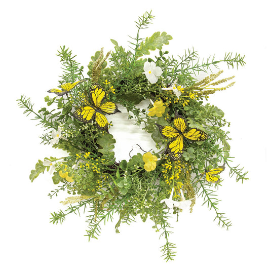 Dusty Miller & Schmetterlingskranz, 40,6 cm
