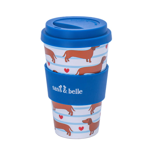 Sass & Belle Becher to Go mit Dackelmotiv