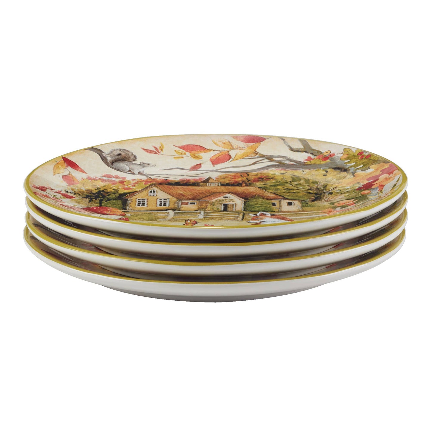 Woodland Critters Herbst-Teller 4er Set