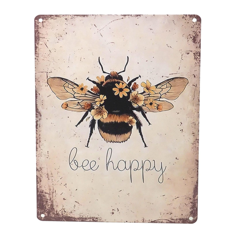 Metallschild HAPPY BEE 20x30 cm