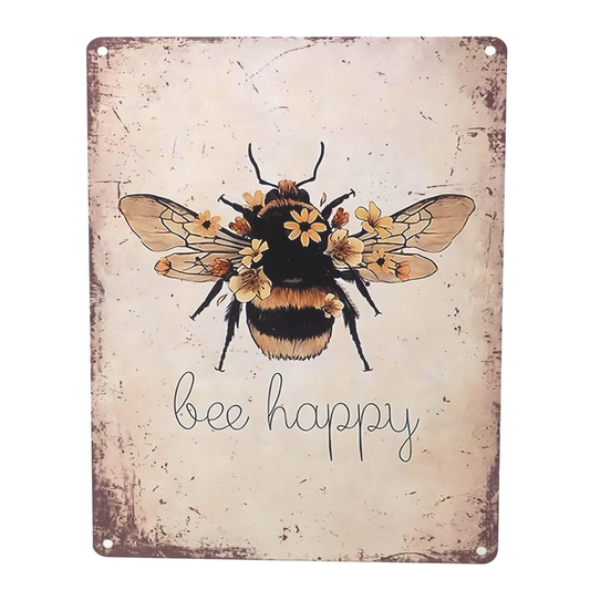 Metallschild HAPPY BEE 20x30 cm