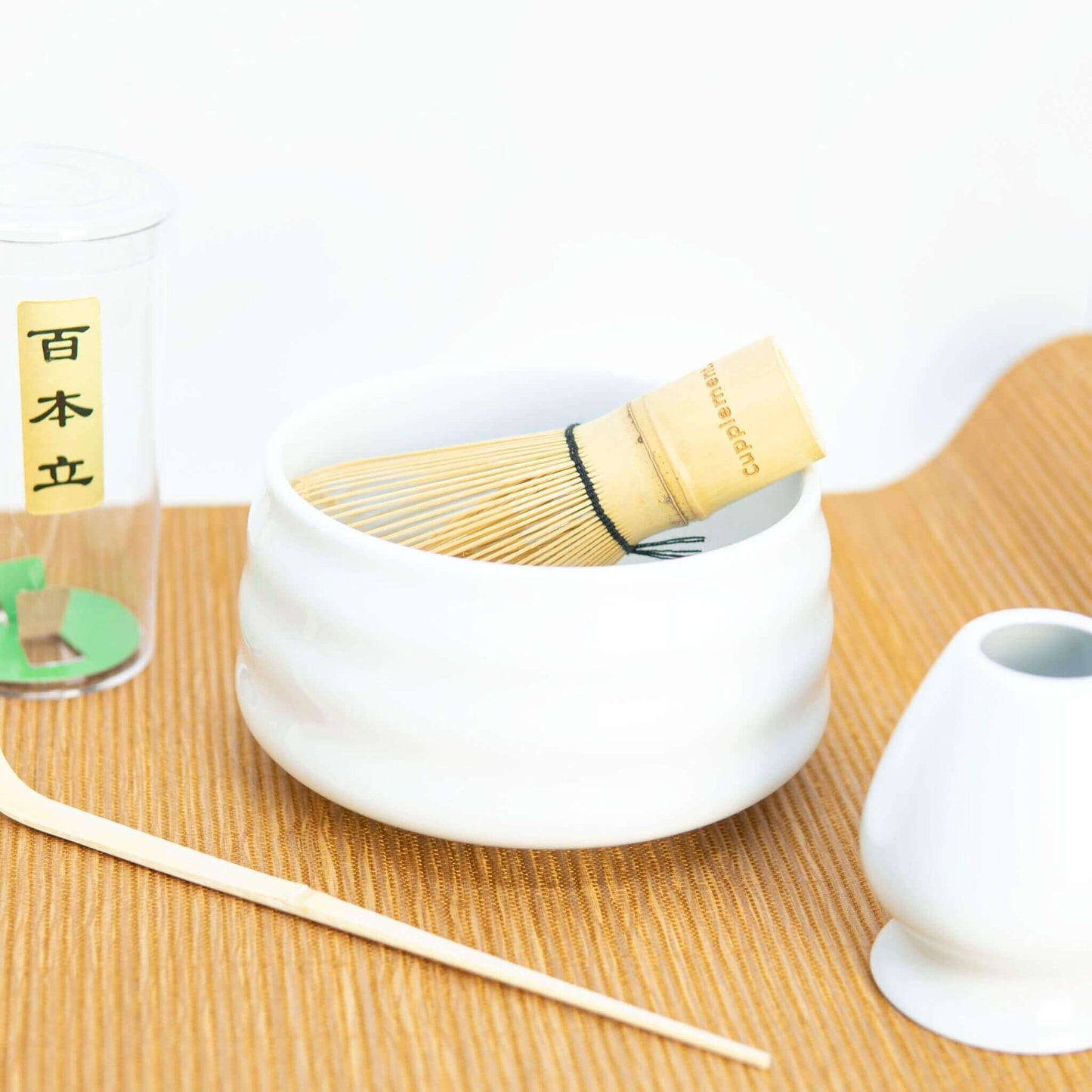 Matcha-Set Wit: Starterkit 3-teilig