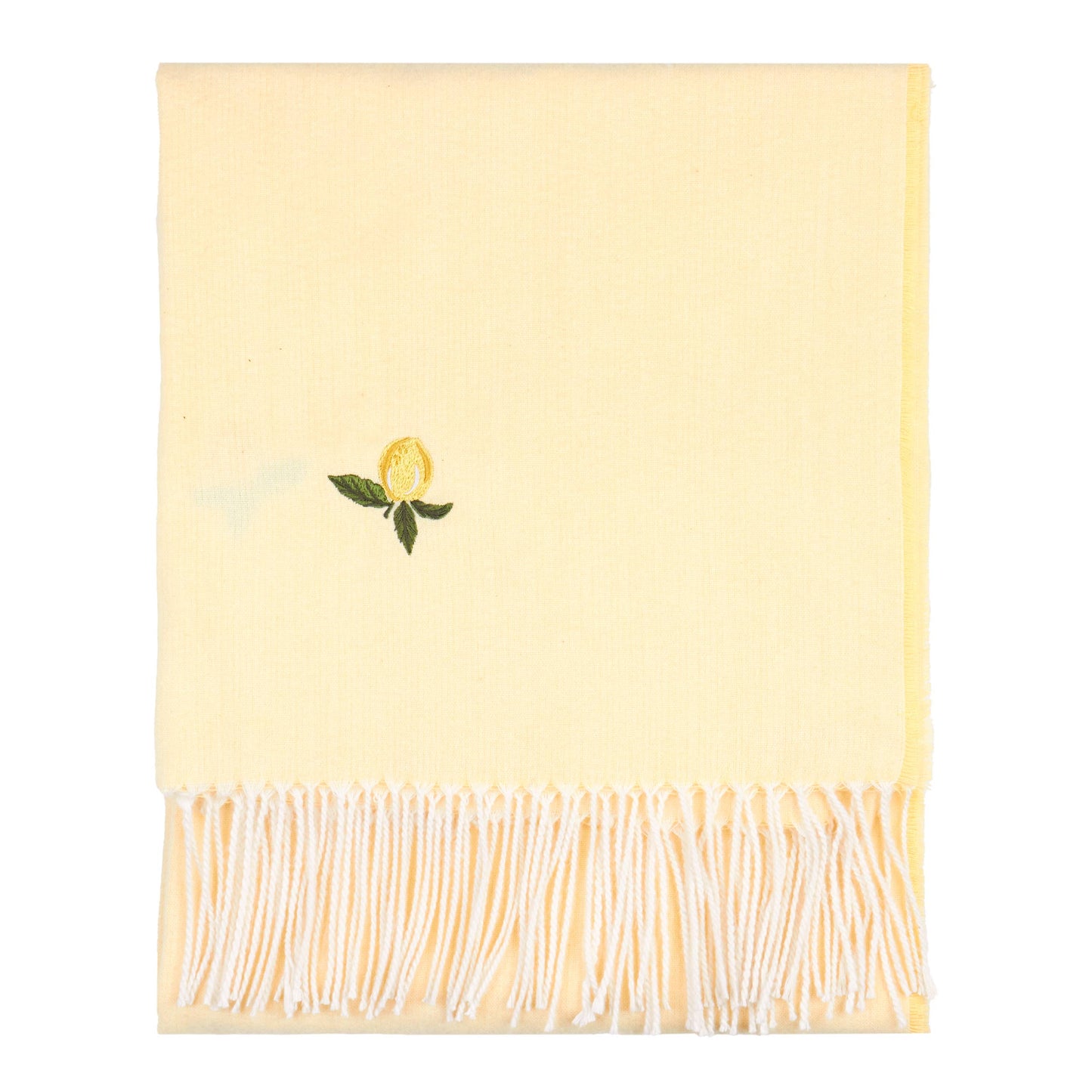 Leichte bestickte Decke Spritzige Zitrone: