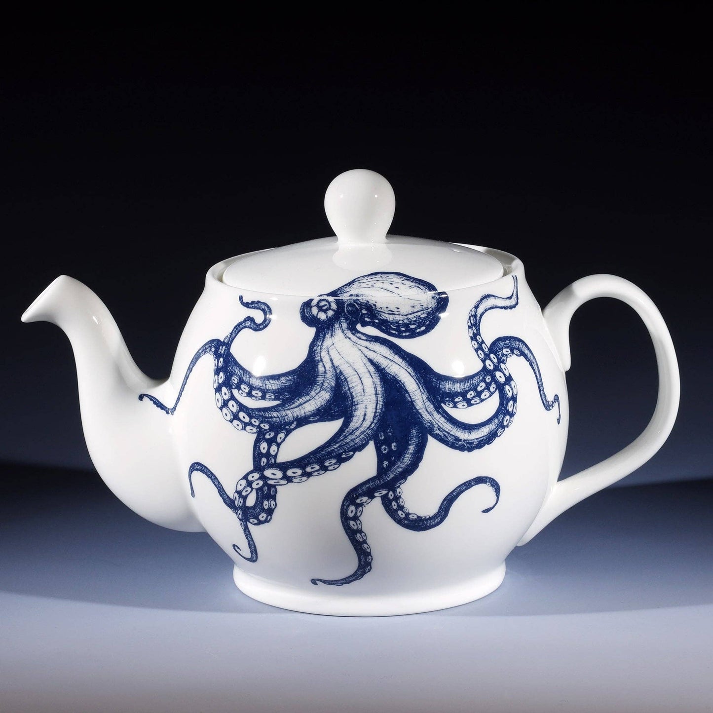 Teekann Oktopus,  Knochenporzellan