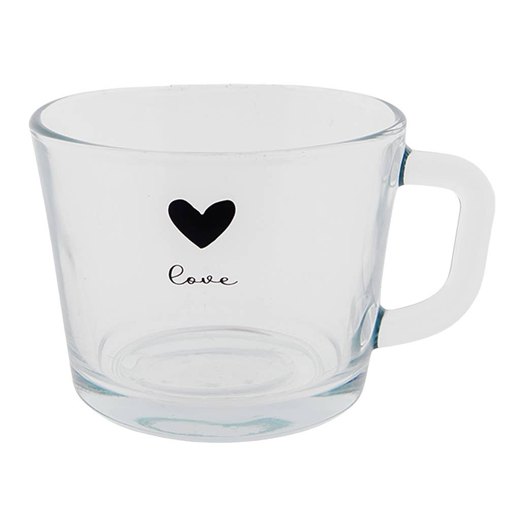 Teeglas 450 ml Glas Herz
