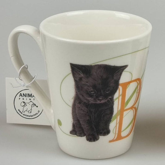 Tasse mit schwarzer Katze
