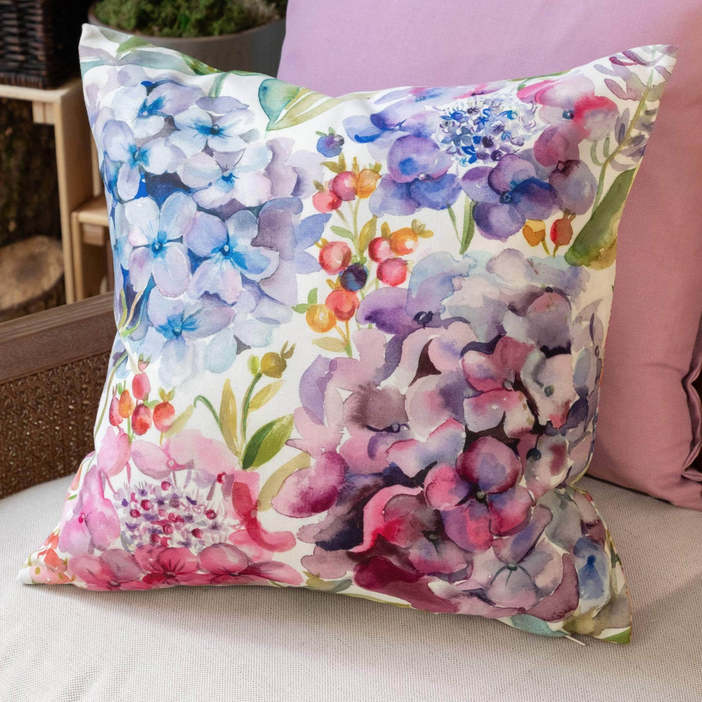 Riva Home Outdoor-Kissen Hortensie