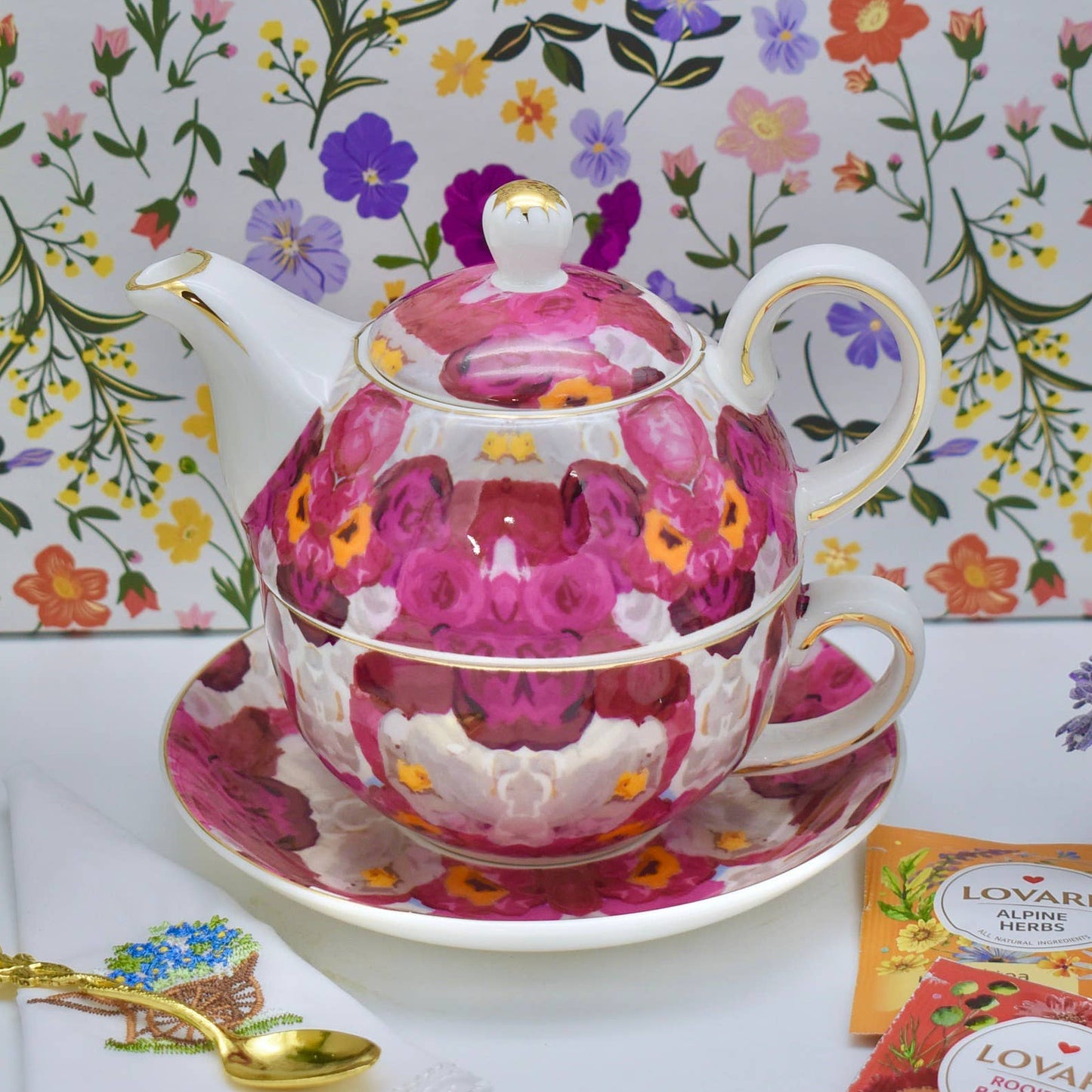 Tea for One Set 'Burgund'