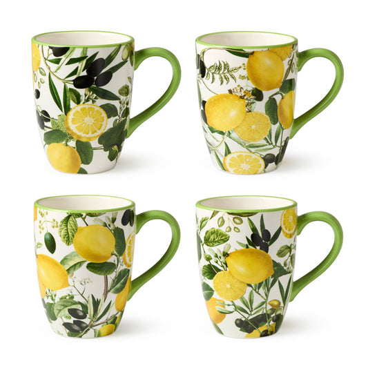 Limone Keramikbecher, Set 4 Tassen