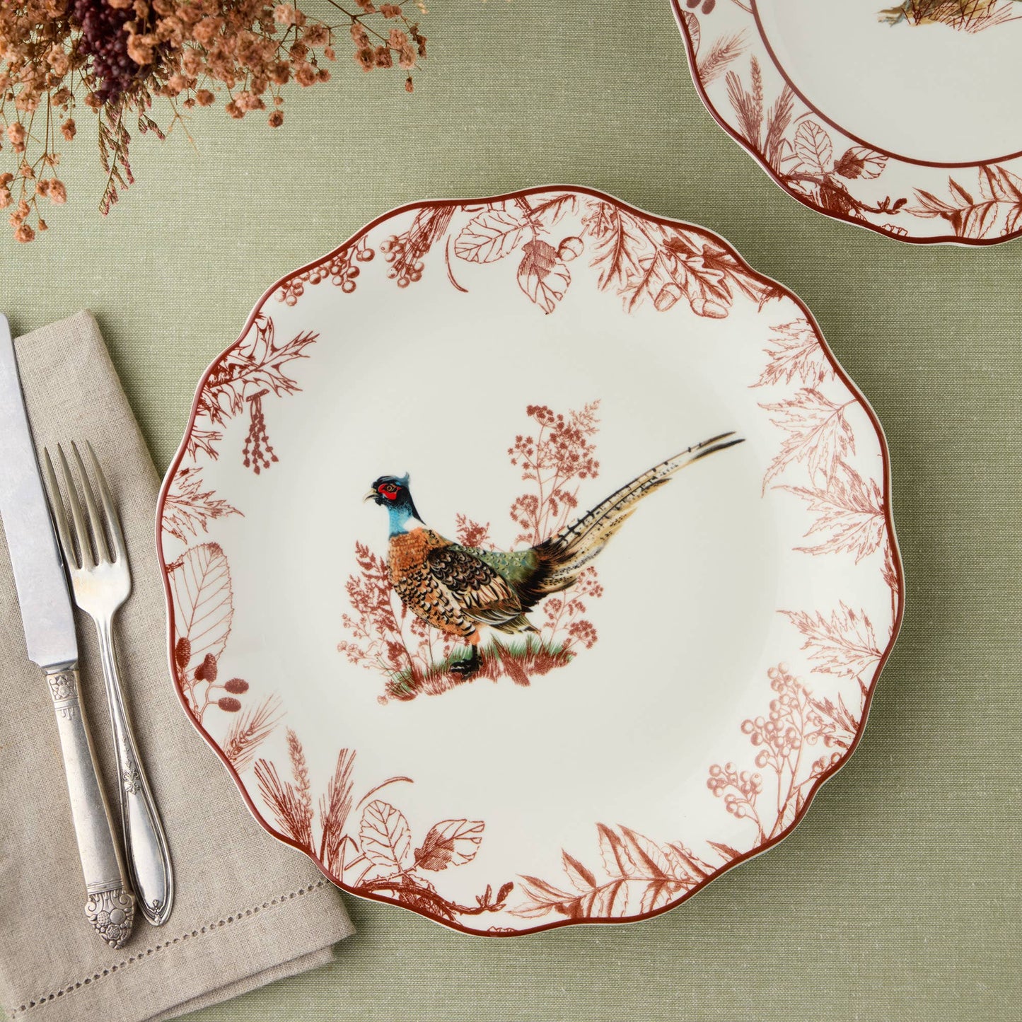 Speiseteller-Set „Pheasant Grove“ – 4 Stück
