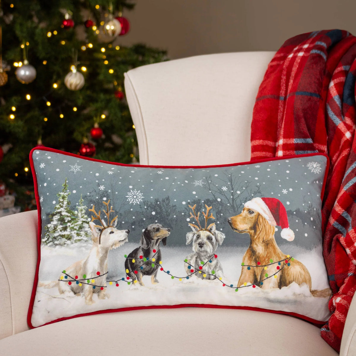 Kissen Winter Dogs