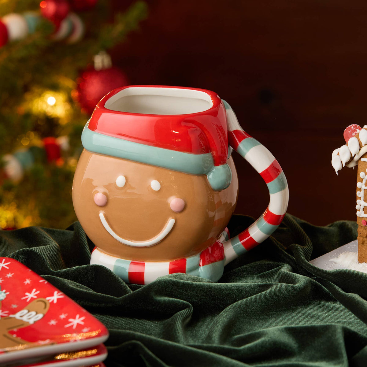 Christmas Whimsy 3-D-Tasse – Lebkuchenmann | ca. 530 ml
