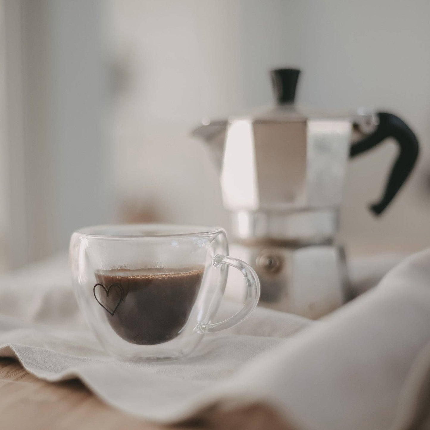 Doppelwandige Herztasse