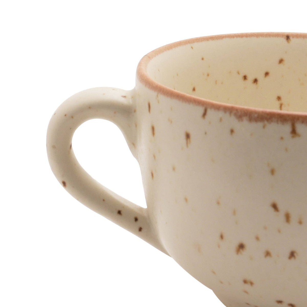 Ourea große Steinzeug-Tasse – Weiß & Braun