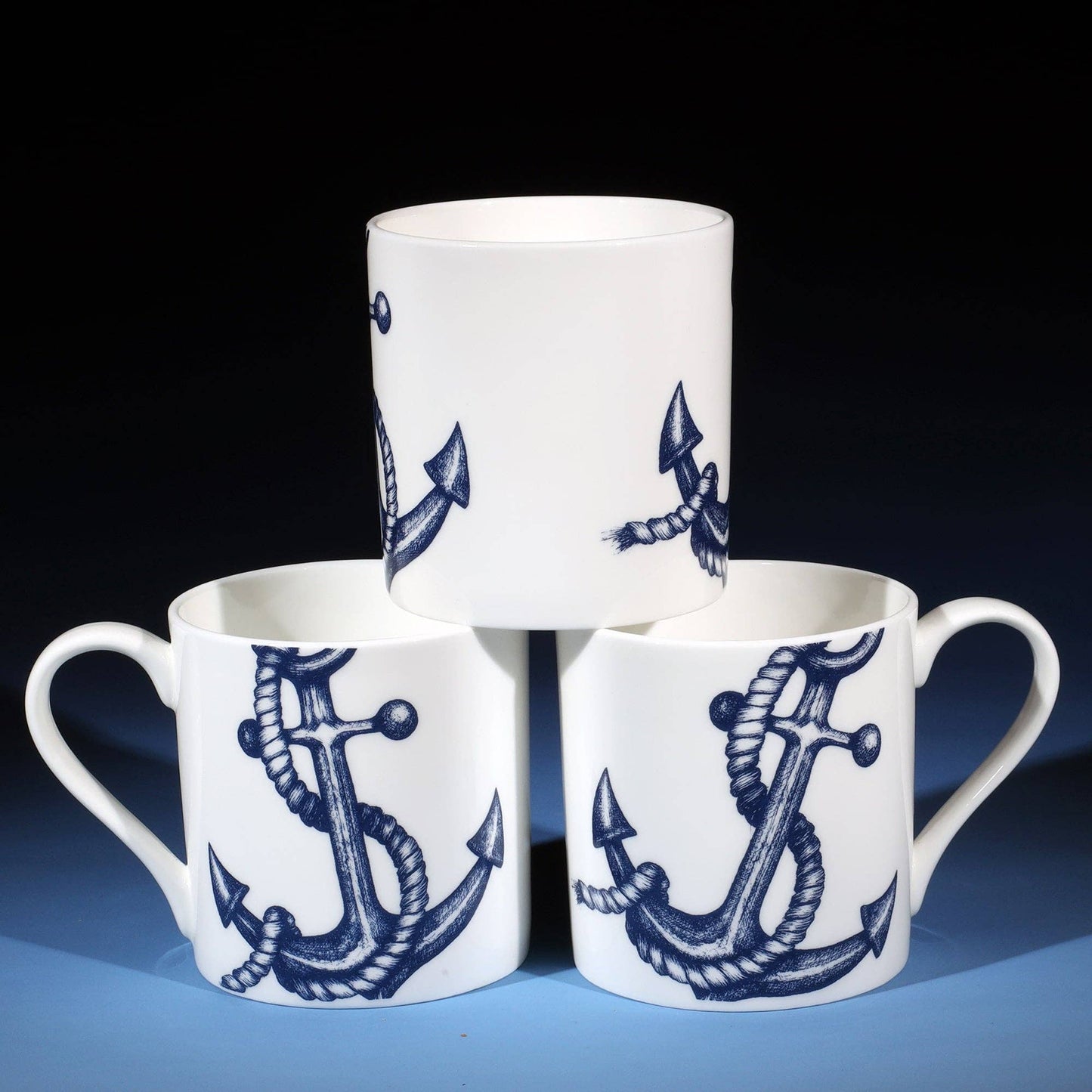 Tasse mit Anker-Motiv Bone China