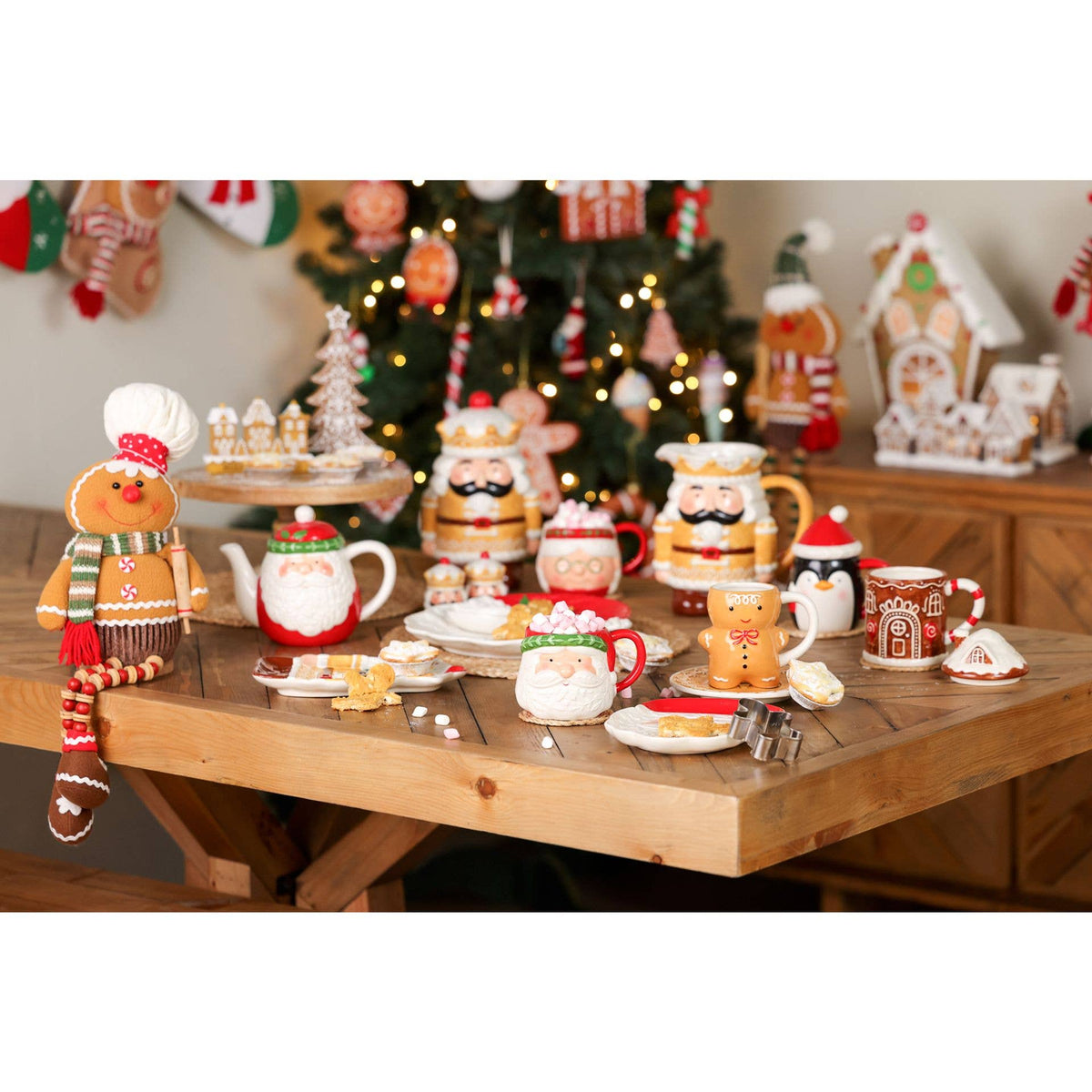 Santa & Freunde Keramik Lebkuchen Nussknacker Keksdose