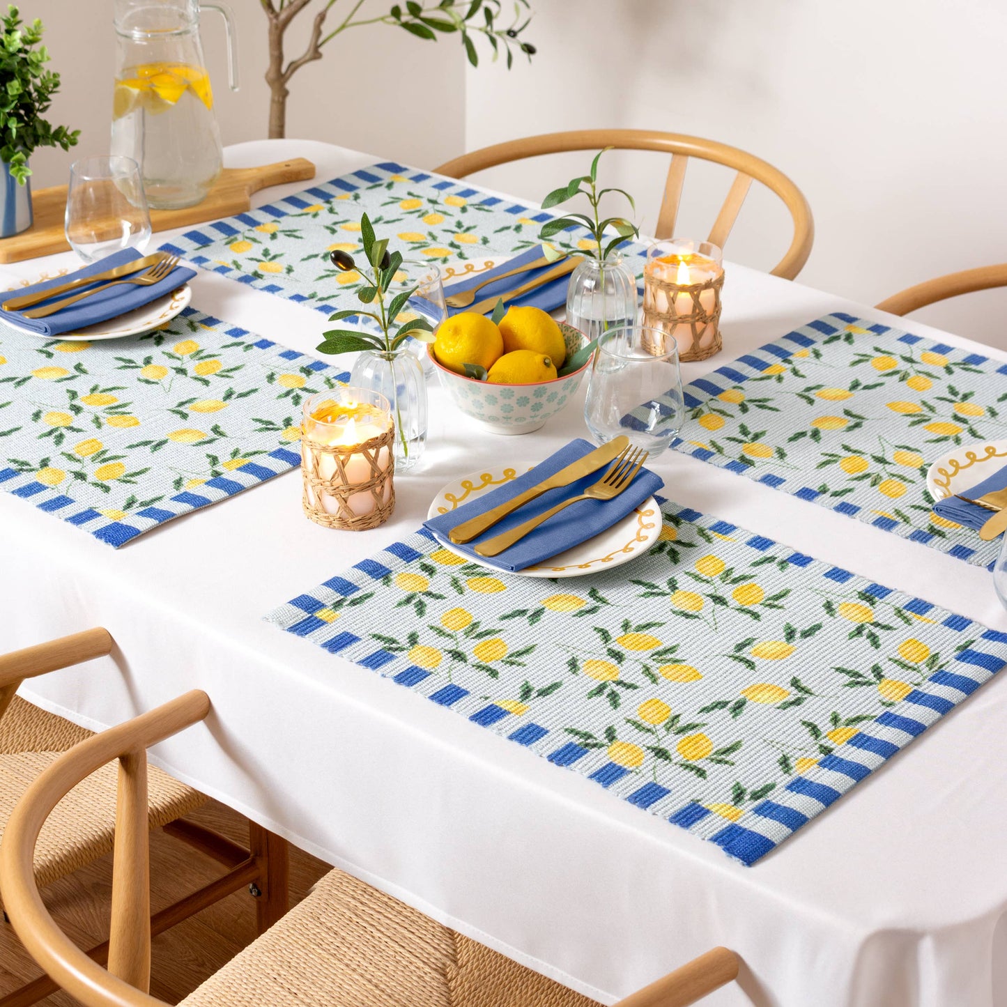 Tischset Lemon Blu, 4 Stück