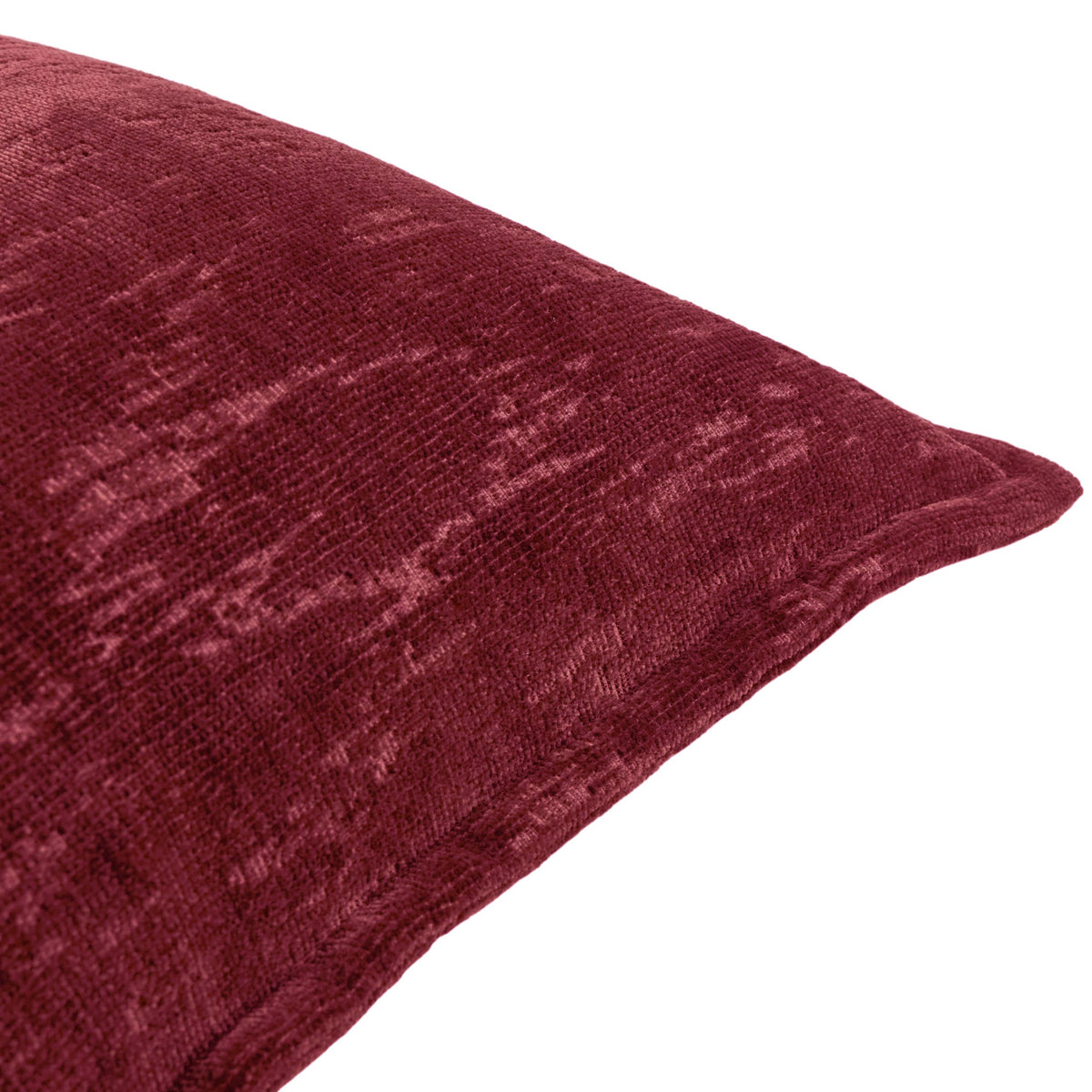 Aurelio Chenille-Jacquard-Kissen Burgunderrot / 45 x 45cm