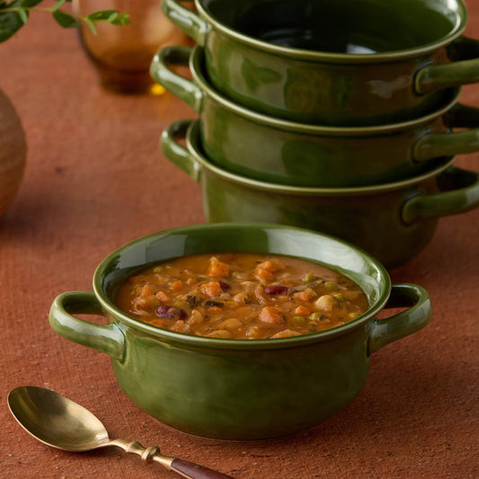 VERDE Soup Crock – Ofenschalen-Set mit Griffen - Olivgrün | ca. 950 ml