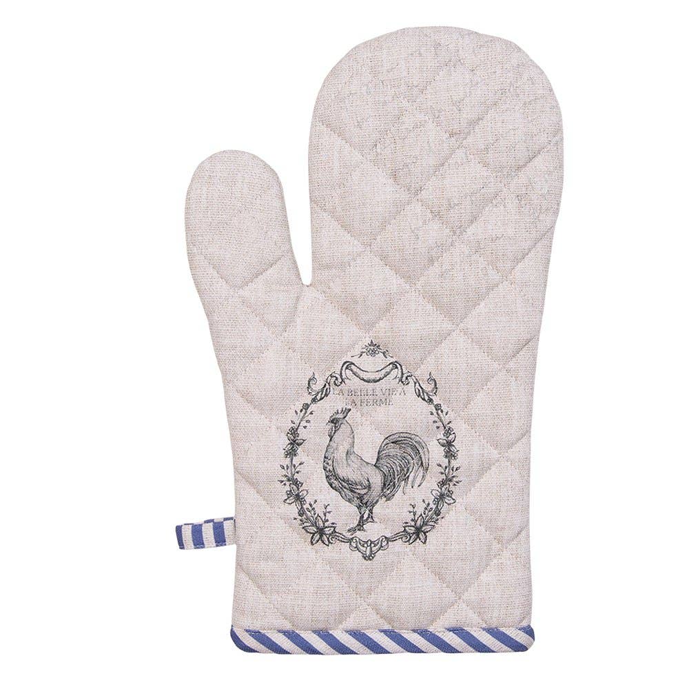 Beiger Ofenhandschuh 'Coq'
