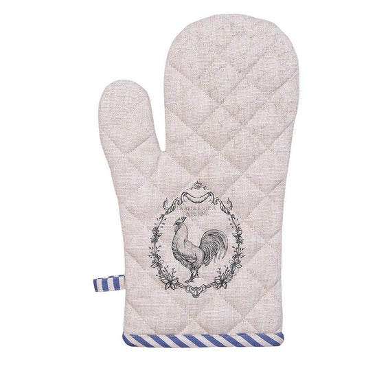 Beiger Ofenhandschuh 'Coq'