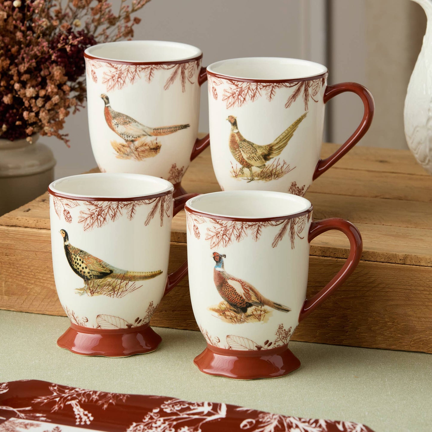 Tassen-Set „Pheasant Grove“ – 4 Stück