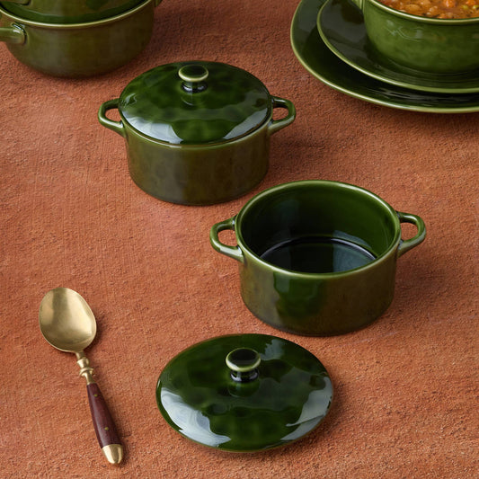 VERDE Mini-Bräter mit Deckel – Olivgrün | ca. 470 ml