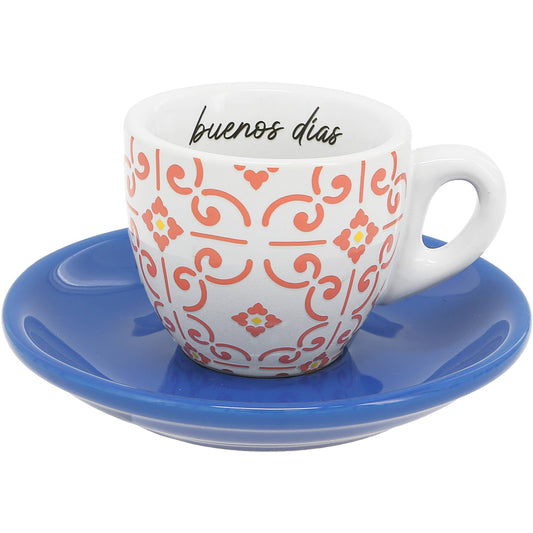 Espresso-Tasse und Untertasse "Buenos Días"