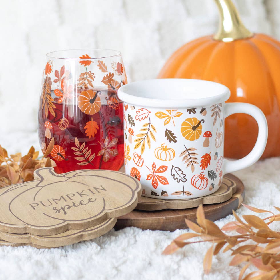 Herbstbecher „Autumn Leaves and Pumpkins Please