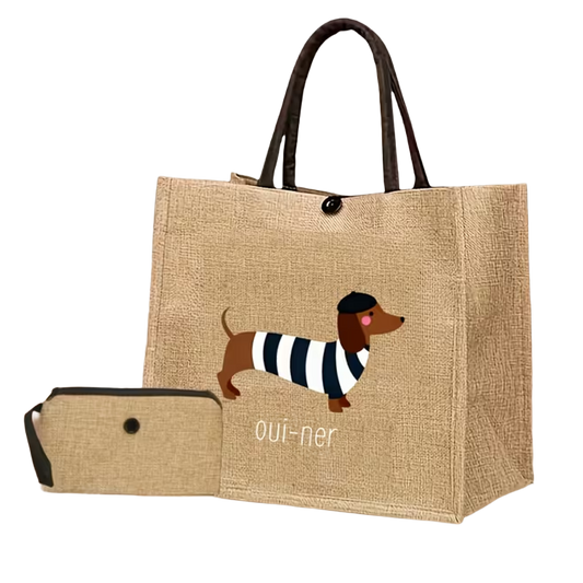 Tragetasche aus Jute DACKEL